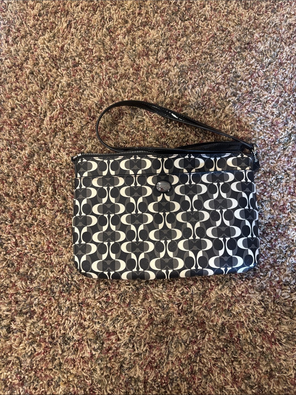 Black and White Coach Cross Body